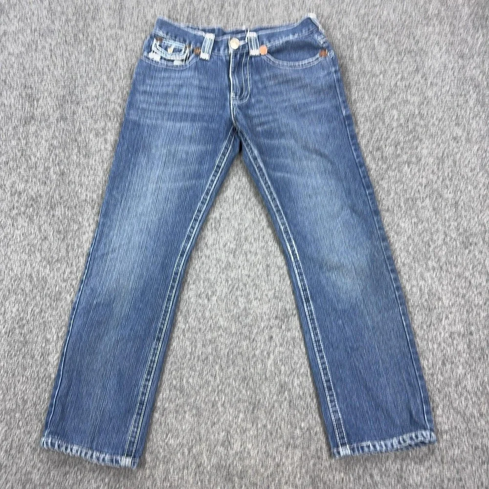VTG True Religion Joey Super T Jeans Mens 34x30 Blue Medium Wash Bootcut Denim